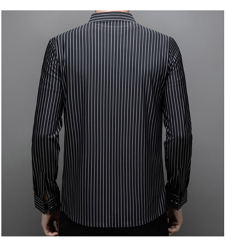 👔Men's Classic Long-Sleeved Striped Shirt