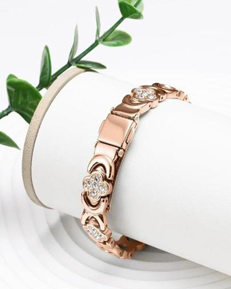 Four-Leaf Clover Copper Bracelet