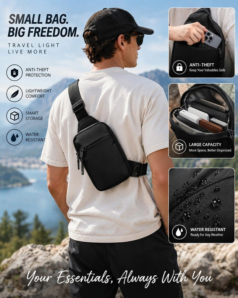 Anti-Theft Everyday Sling Bag – Lightweight Crossbody Travel Pack