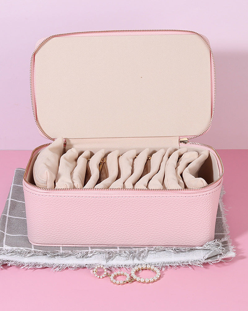 Travel Jewelry Box with Small Pouches