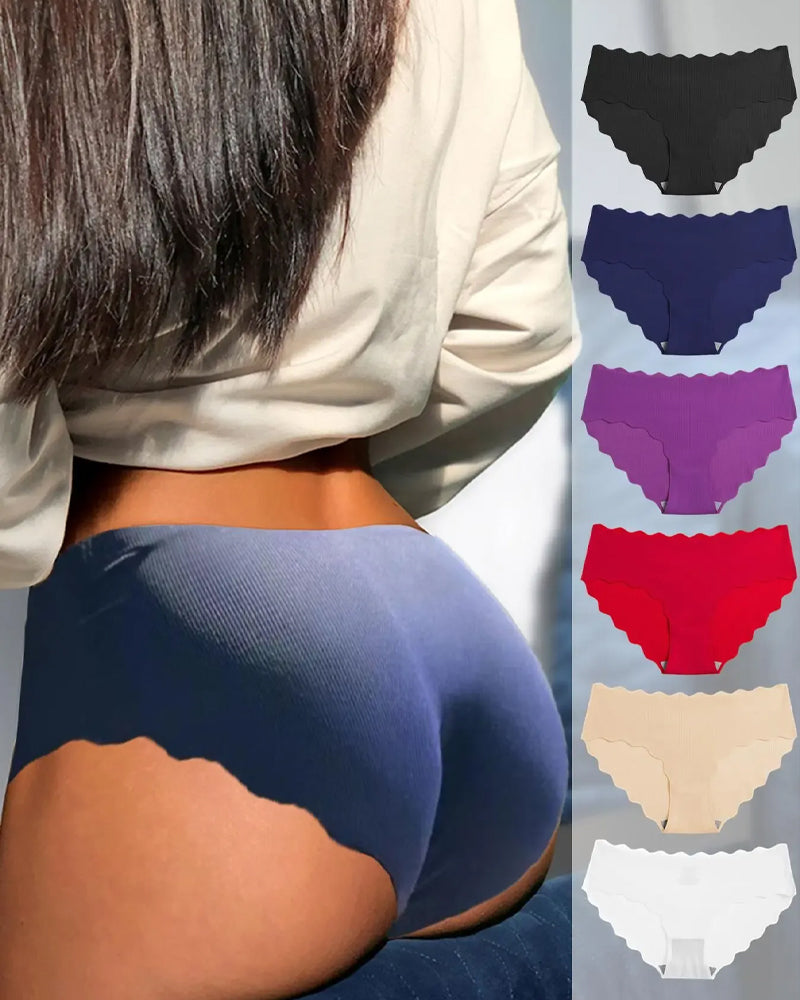 Solid Scallop Edge Comfort Lingerie