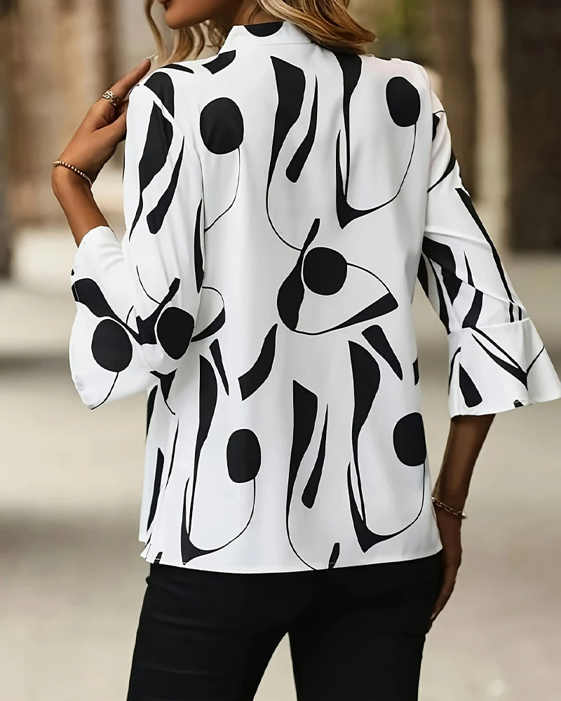 V-Neck Slim Fashion Blouse
