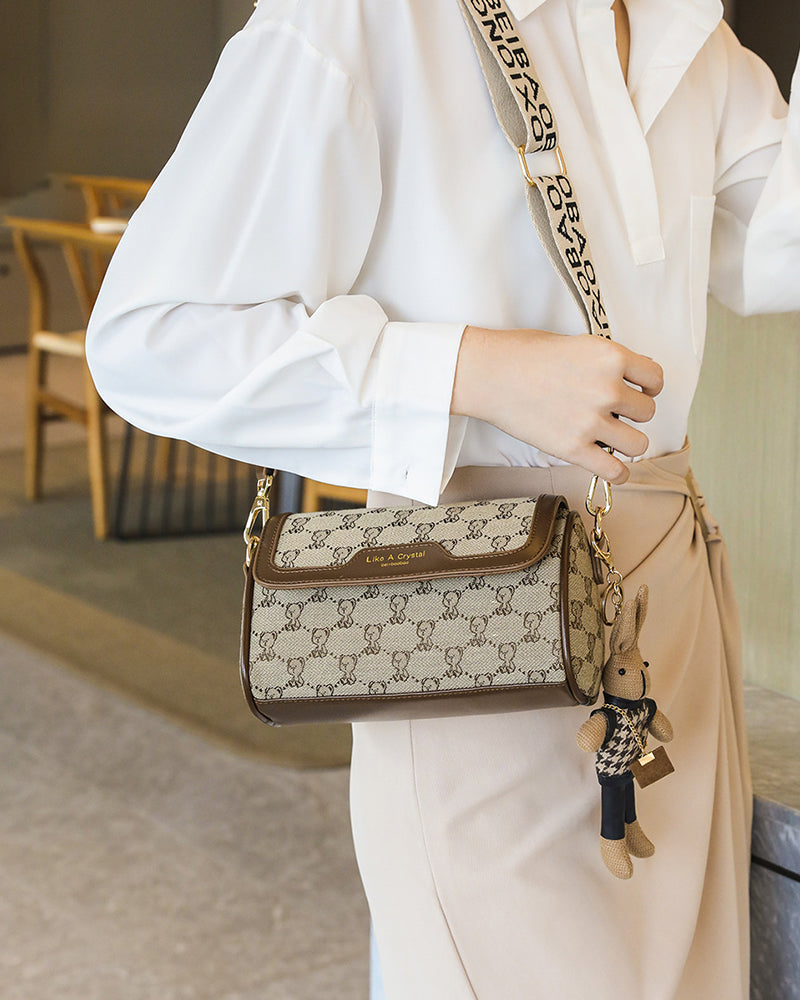 Bear Printed Simple Shoulder Bag