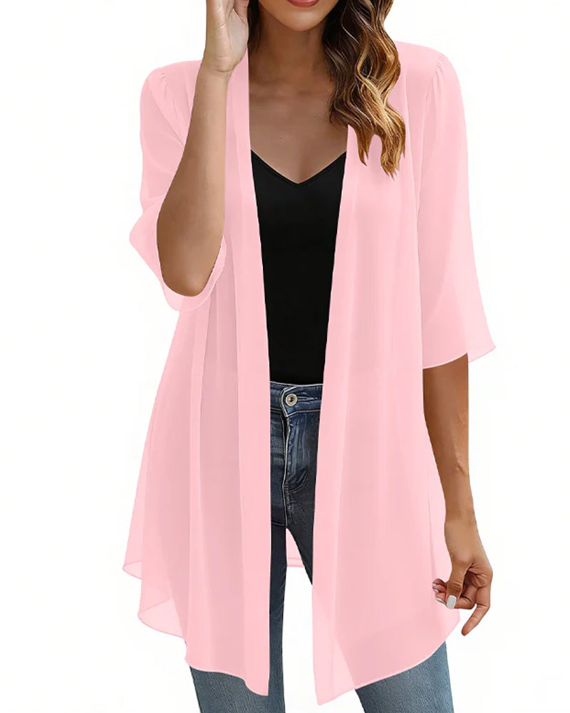 Lightweight Solid Sun Protection Cover-Up