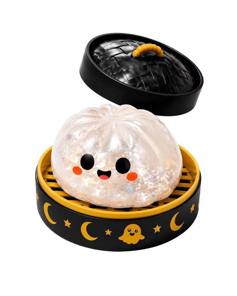 Halloween Cute Scary Ghost Maruko Squishy Squeeze Toy Set, Mini Portable Stress Toy, Sensory Products for Halloween Things, Party Treat Bag Fillers & Mini Gifts