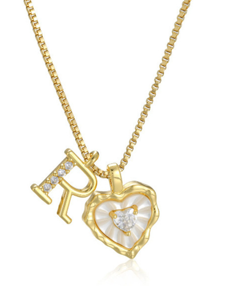 A–Z Micro Pave Letter Pendant Necklace