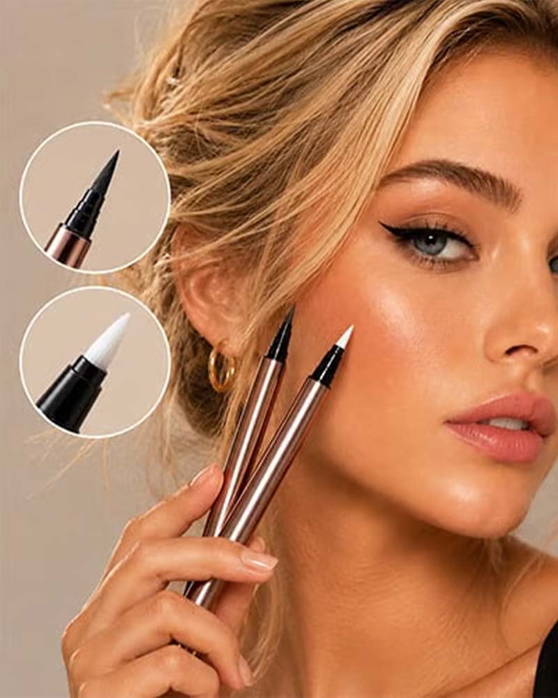 Dual-Tip Liquid Eyeliner – Sharp Wings, Zero Smudge, All Day 🖊️✨