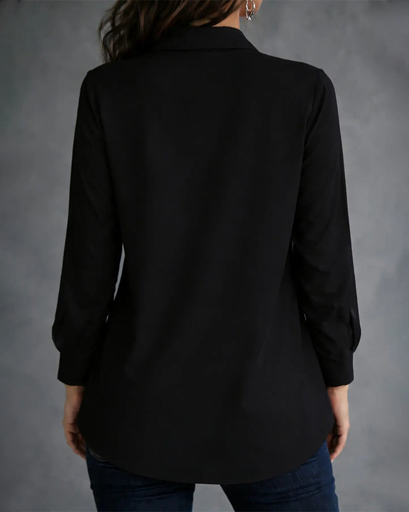 Solid Color Long Sleeve Shirt