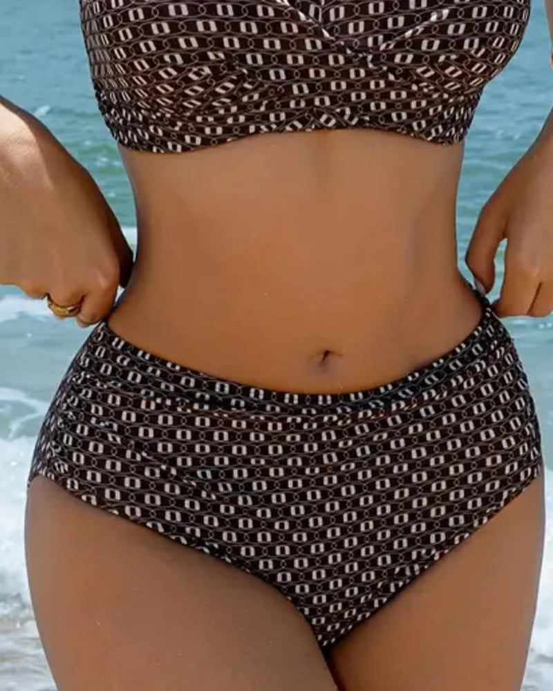 U-Neck Double Spaghetti Strap Bikinis