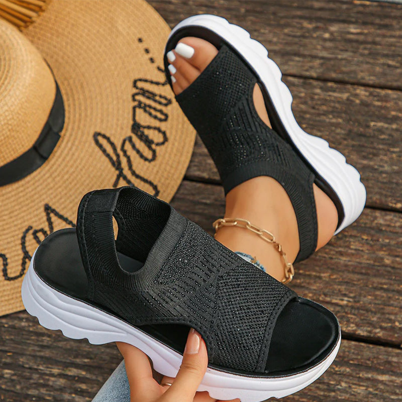 Breathable Mesh Platform Sandals