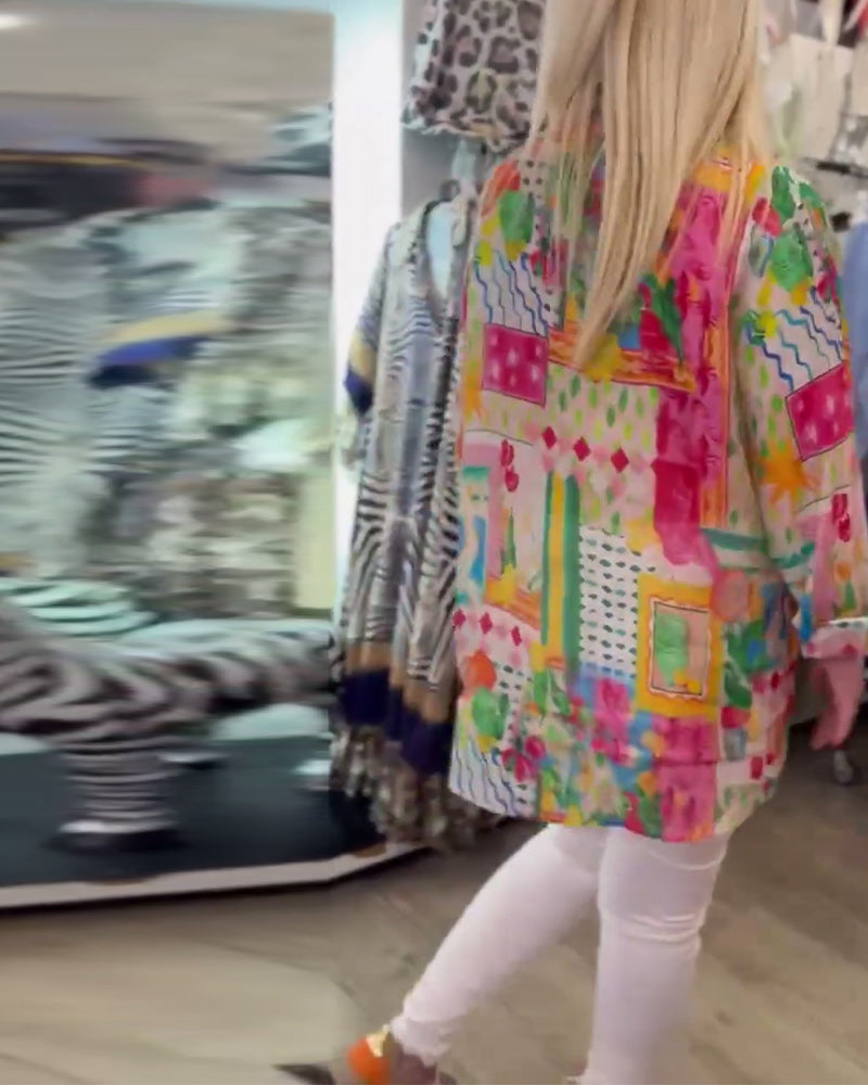 Colorful Stylish Lapel Shirt