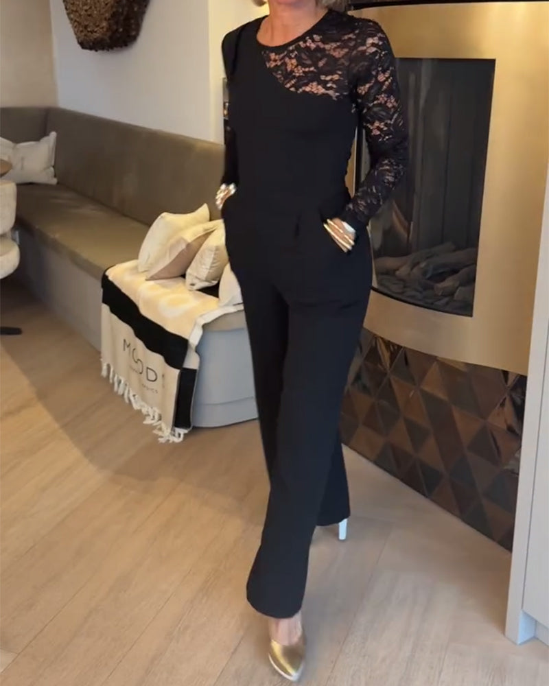 Patchwork Lace Knit Top