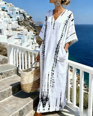 Bohemian Flowy V-Neck Dress