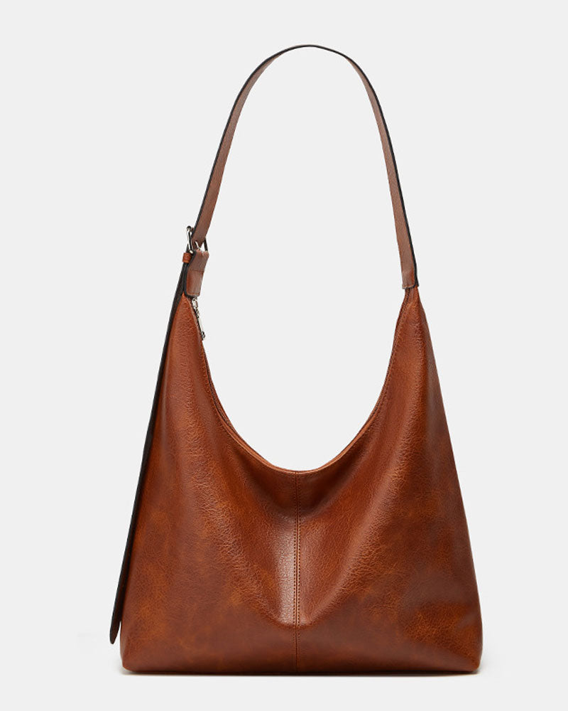 Women's Solid Color PU Leather Shoulder Bag