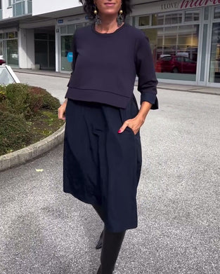 Round Neck Patchwork Fashion Dress