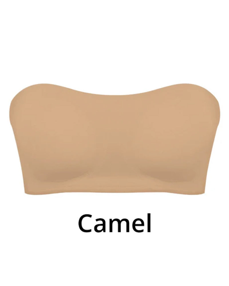 Strapless Wireless Bra with Crossover Side Closure