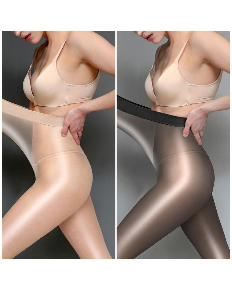 Glossy Transparent Tights For Women