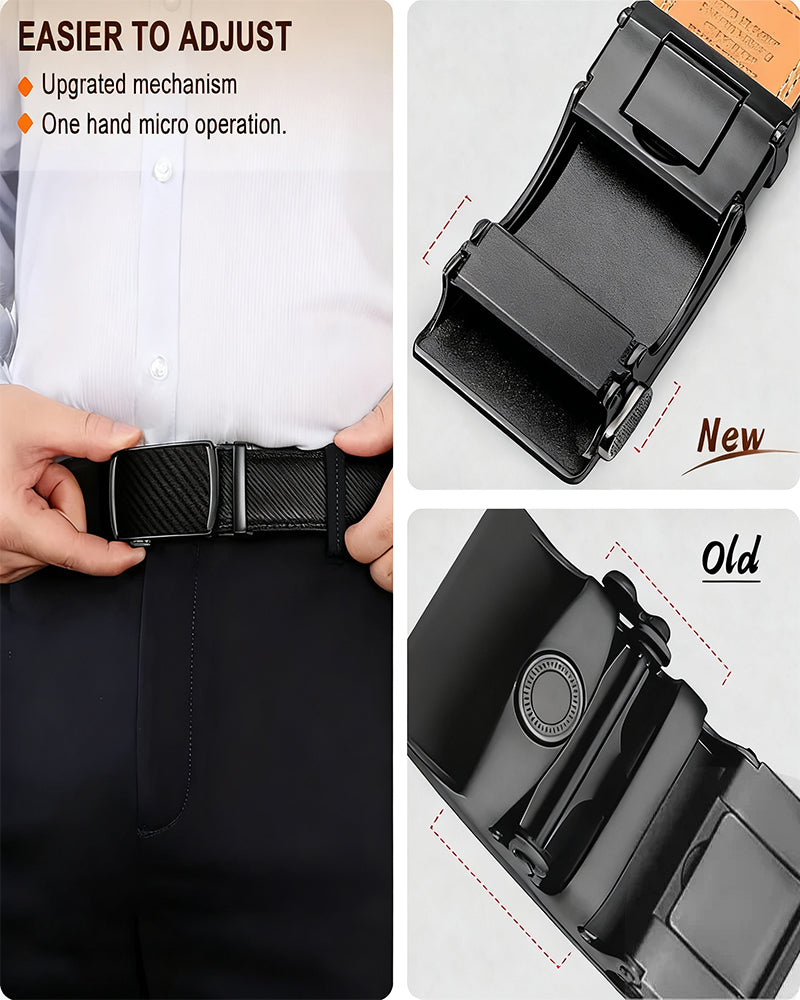 🎁 Leather Ratchet Belt With Adjustable Buckle💼