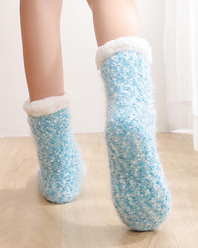 Cozy Lounge Slipper Socks with Grippers