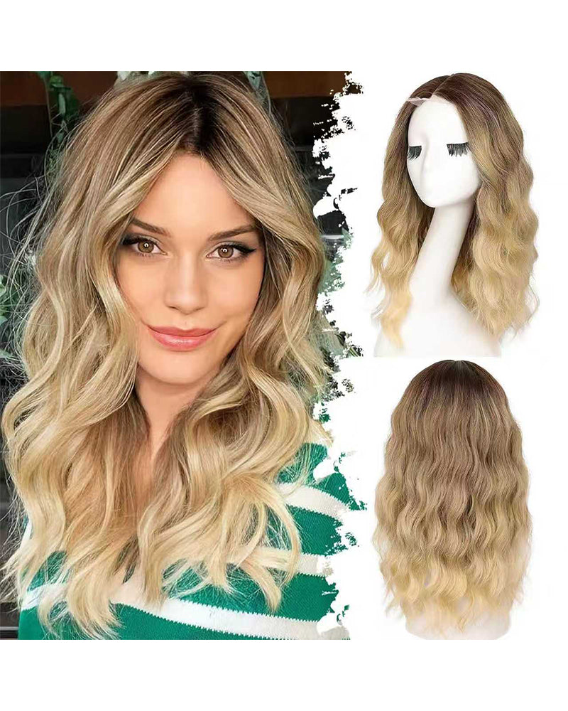 PANEWAY 16 Inch Wavy Hair Topper for Women