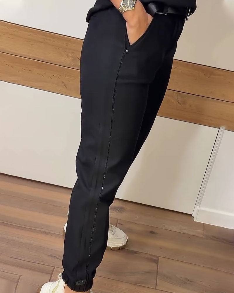 Tapered Pocket Cropped Pants