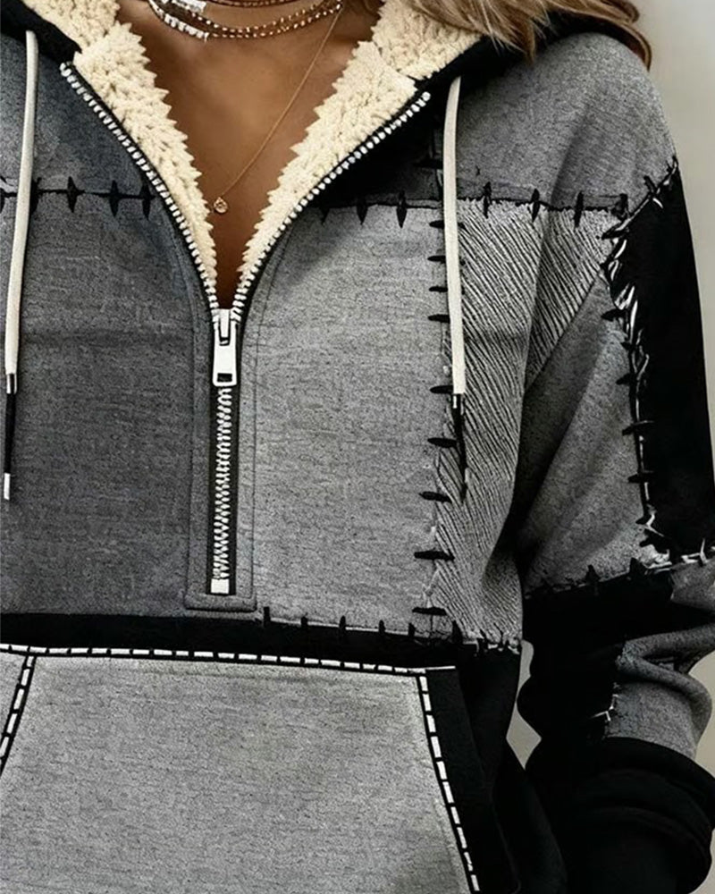 Half-Zip Pocket Hoodie