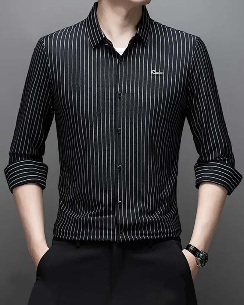 👔Men's Classic Long-Sleeved Striped Shirt