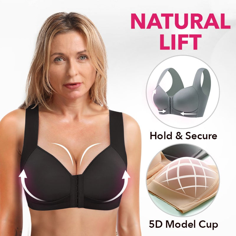 Seamless Front Closure Wire-free Push Up Bra