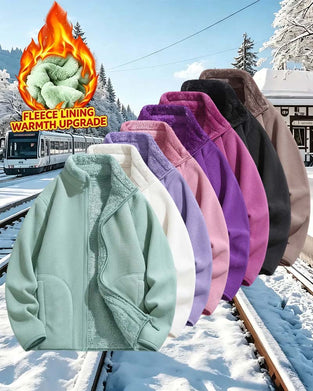 Solid Long Sleeve Casual Jacket