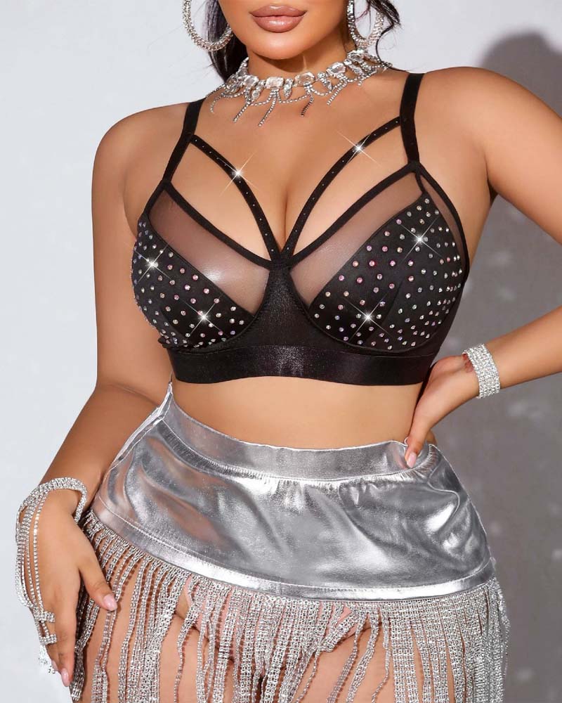 Sparkling Diamond Large Size Seamless Bra