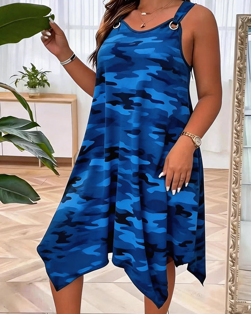 Metal Ring Camo Dress