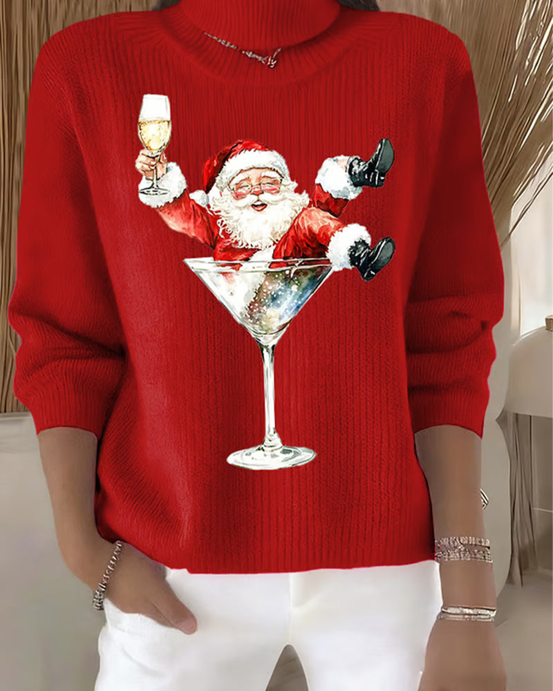 Turtleneck Christmas Slim Sweater