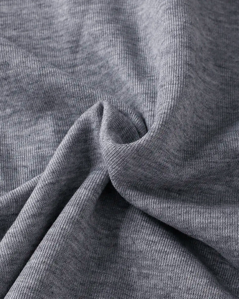Solid Casual Short Sleeve Hoodie