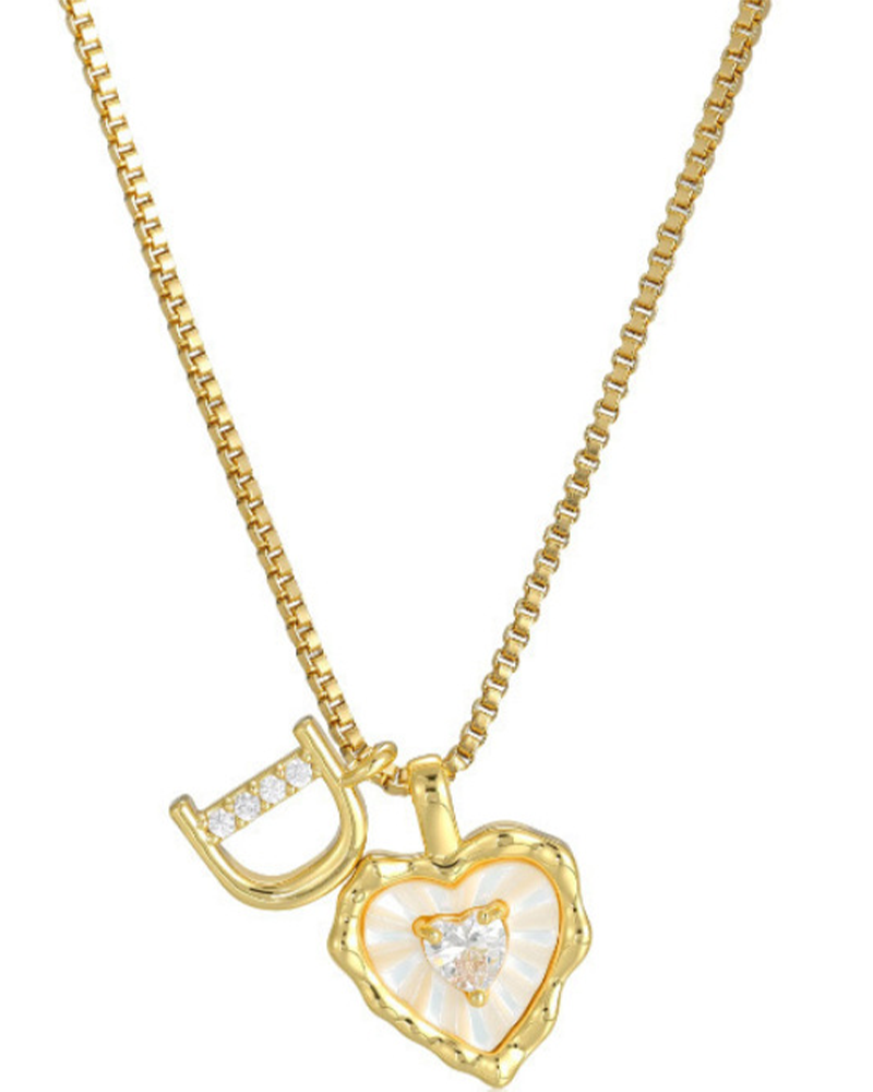 A–Z Micro Pave Letter Pendant Necklace
