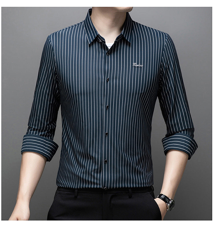 👔Men's Classic Long-Sleeved Striped Shirt