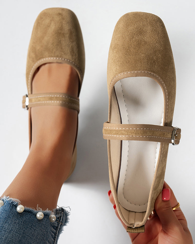 Women's Vintage Classy Elegant Square Toe Classic Mary Jane Shoes