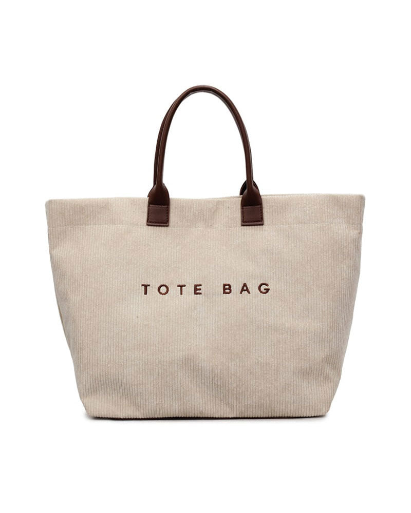 Letter Print Tote Bag