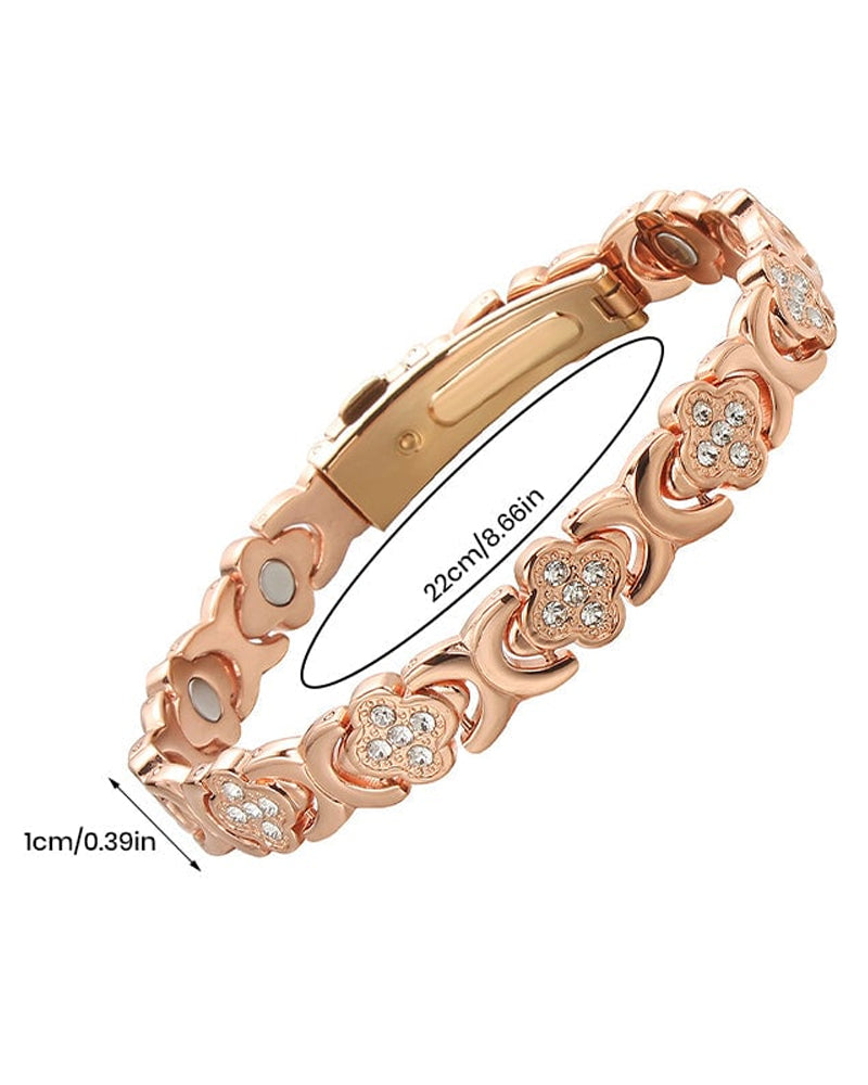 Four-Leaf Clover Copper Bracelet