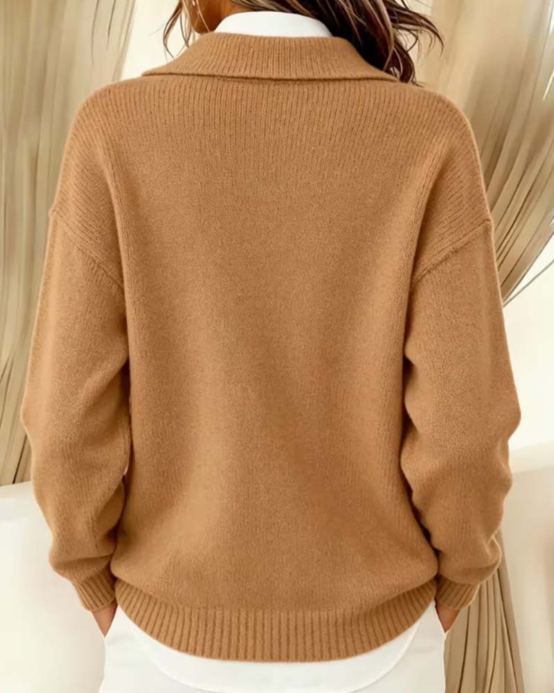 Long Sleeve Solid Color Pullover