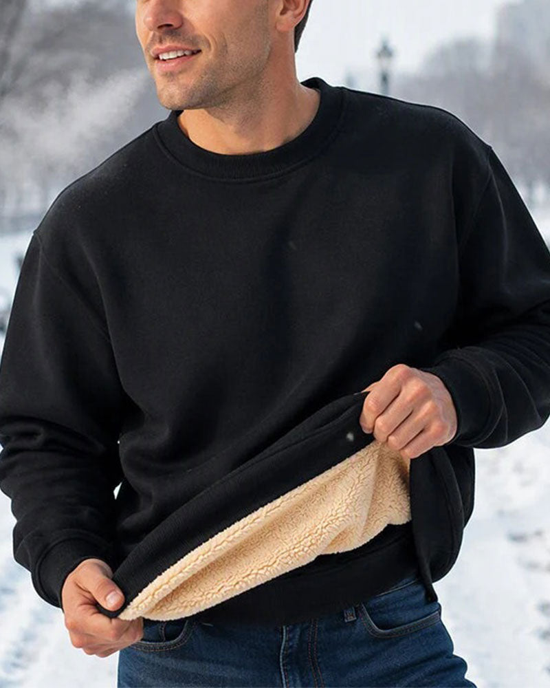 Crew Neck Solid Men's Sweatshirt