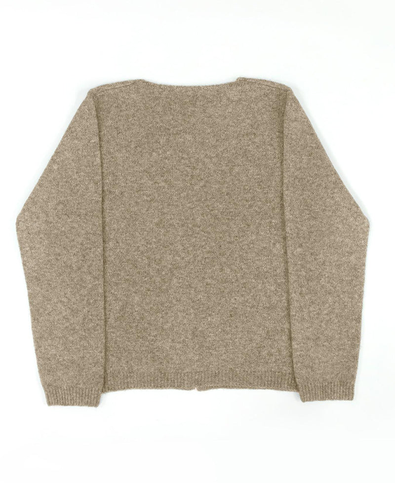 Button Irregular Solid Pullover