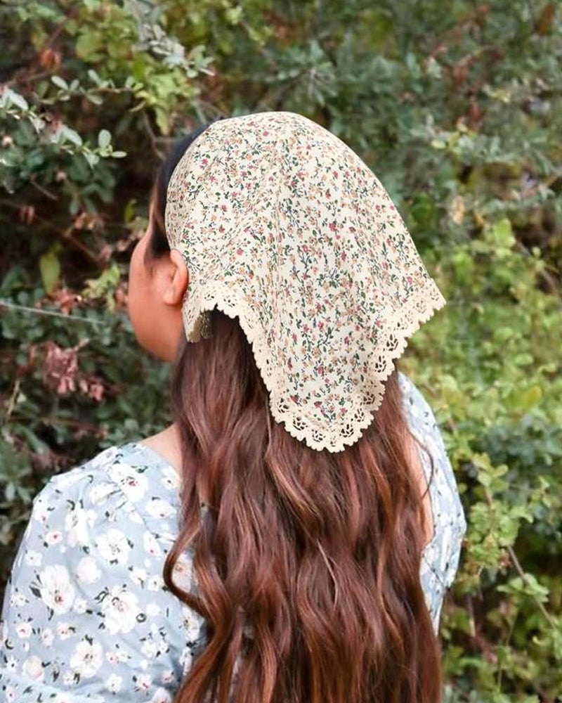 Small Floral Triangle Scarf