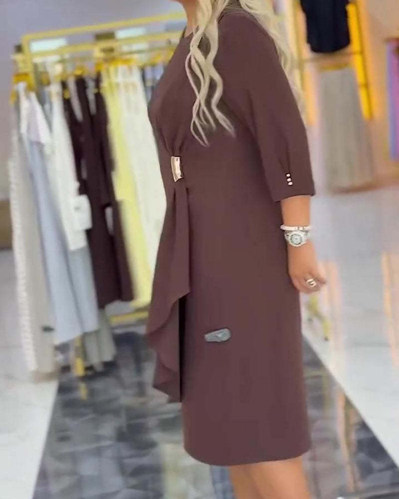Plus Size Stylish Twist Knot Dress