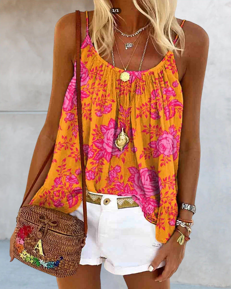 Camisole Printed Casual Tank Top