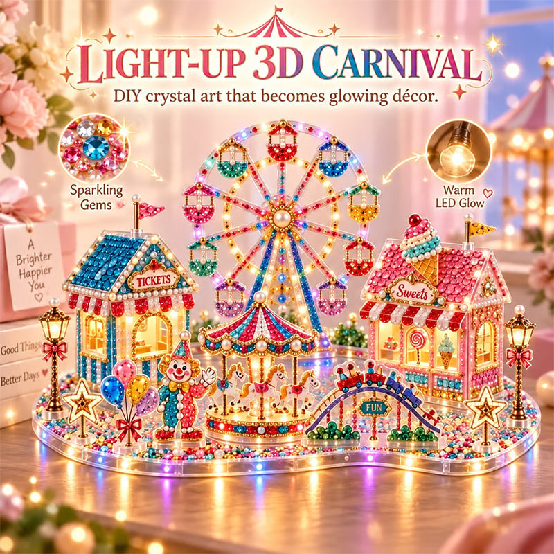 3D LED Christmas Diamond Art DIY Kit