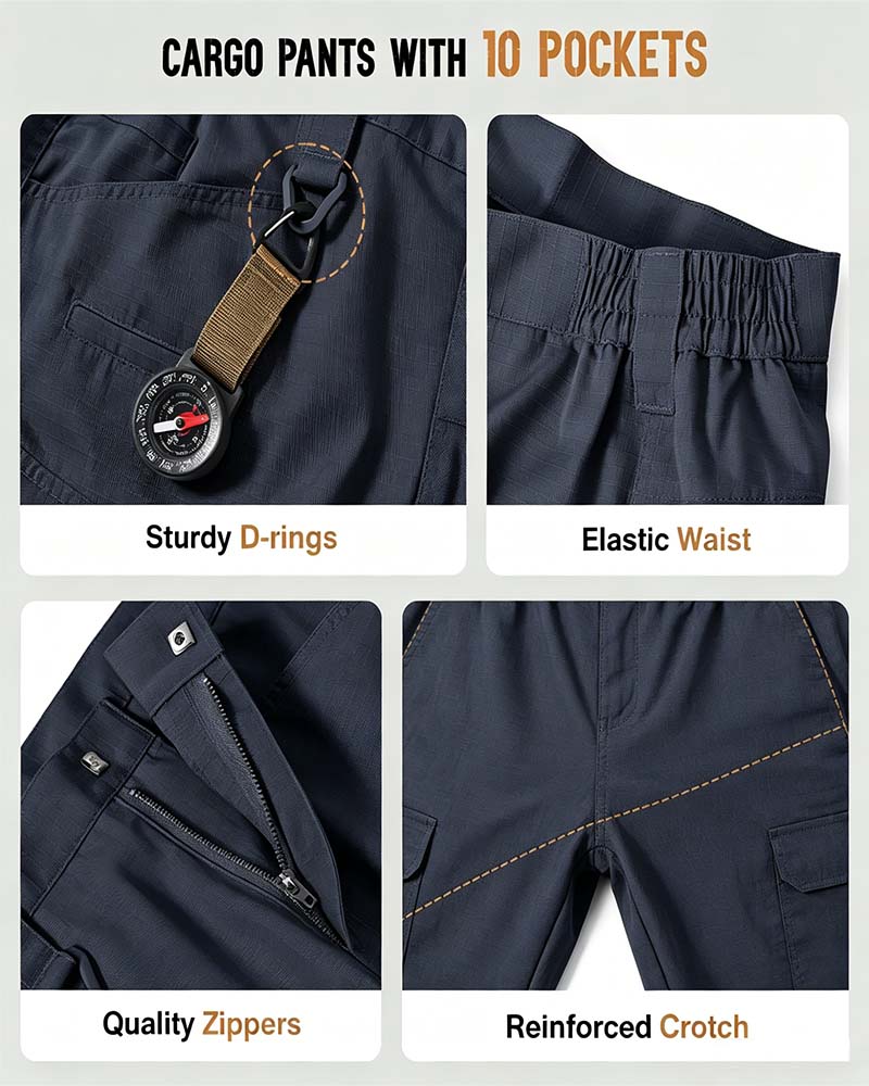 Pocket Straight Cargo Pants