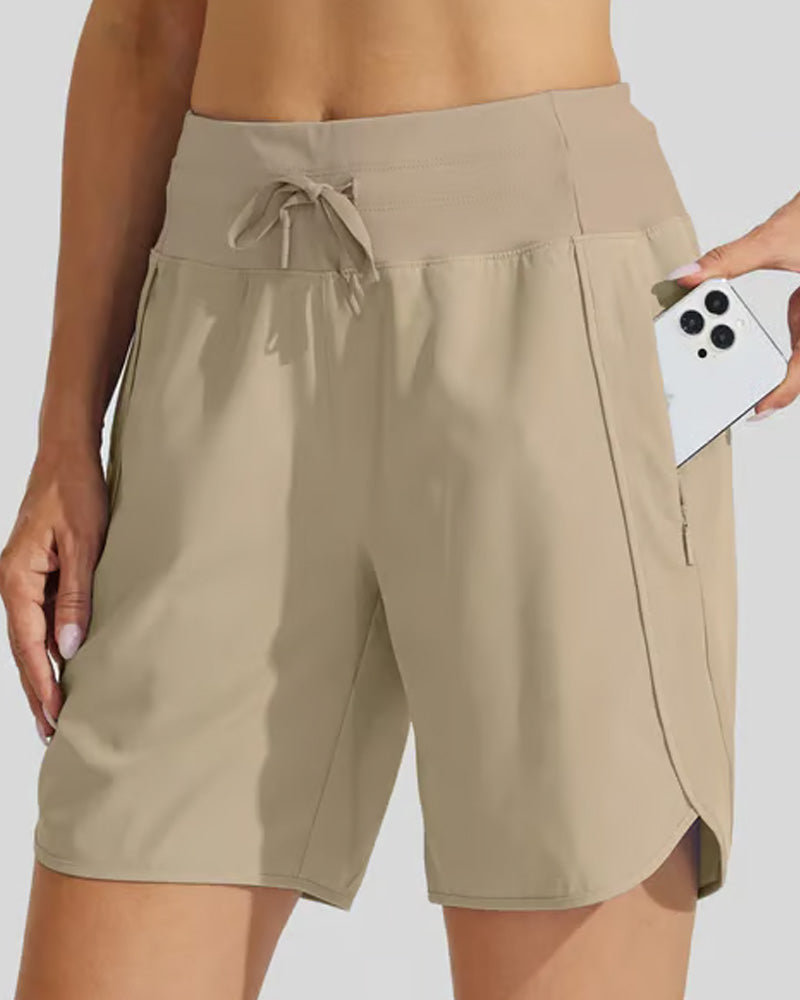 High-Waisted Tummy Control Athletic Shorts