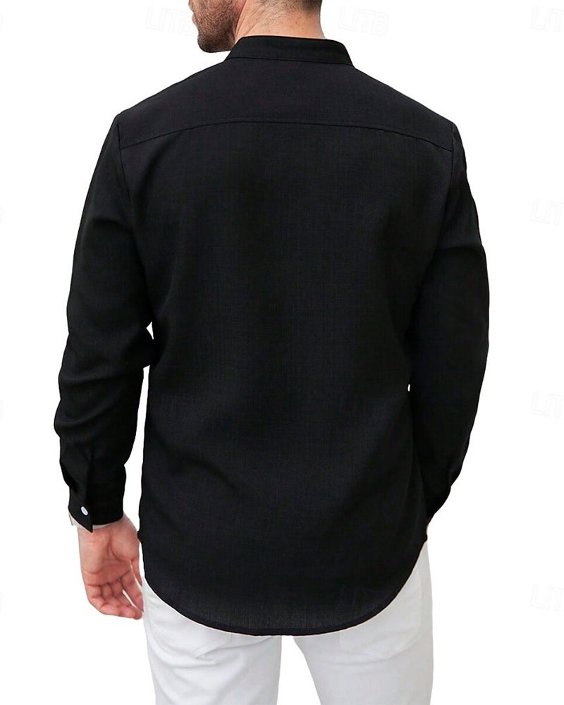 Men's Fashion Mini Mandarin Collar Shirt