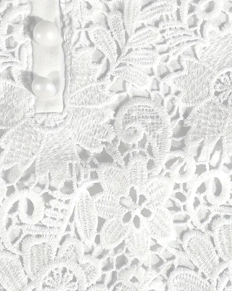 Round Neck Lace Panel Blouse
