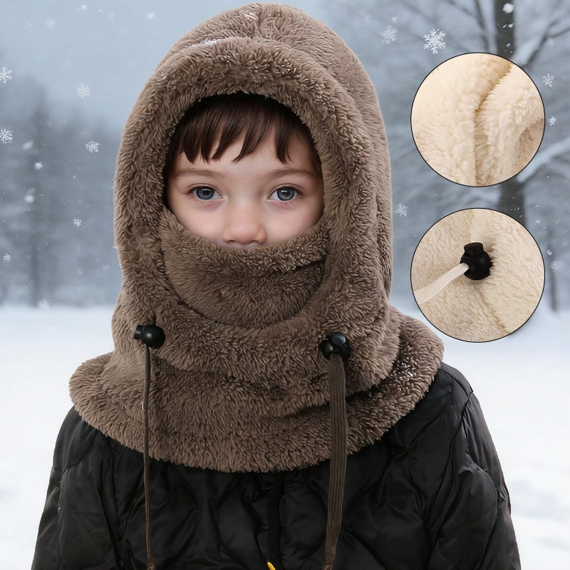 Kids 3-in-1 Fleece Winter Hood